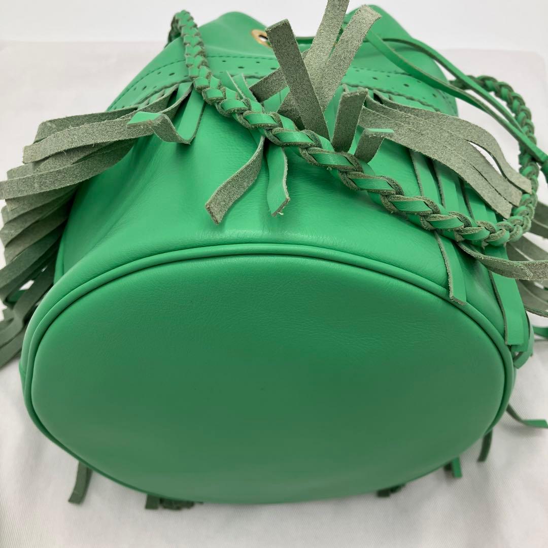 【美品】J&M DAVIDSON カーニバル ショルダーバッグ グリーン