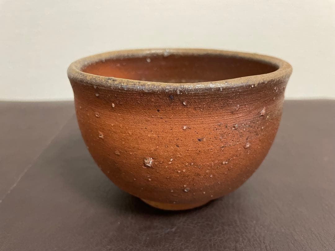 藤原建　備前緋襷茶盌　共箱　栞　備前焼　茶碗　茶道具