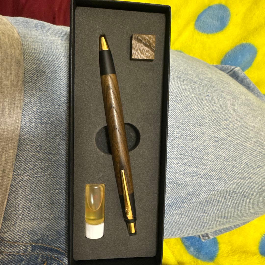 野原工芸　神代欅　新型シャーペン　ゴールド金具