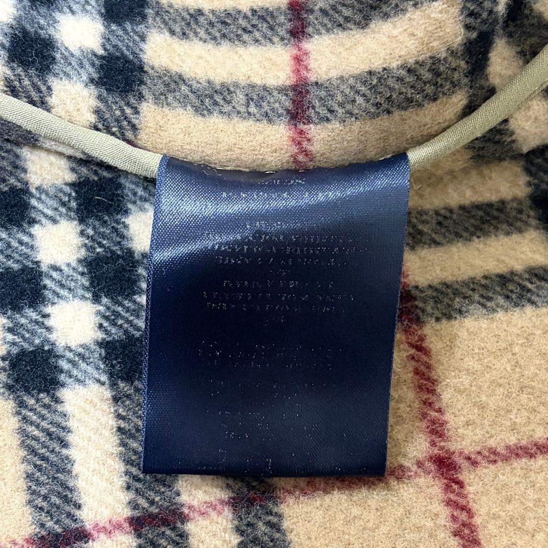 バーバリーロンドン ダッフルコート フード ロング ノバチェック L