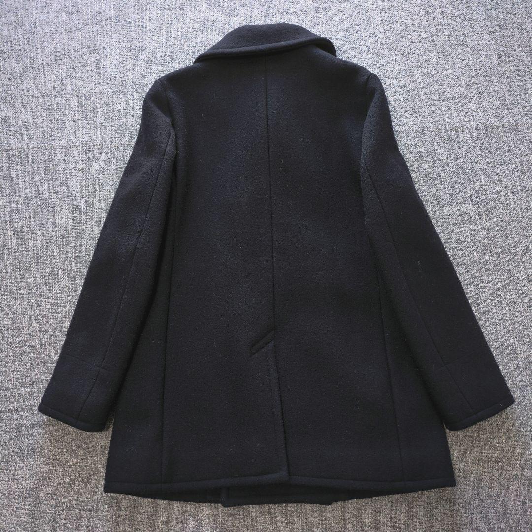 ヤエカ　ライクウェア　リラックスフィット　メルトンウール　ピーコート　ネイビー