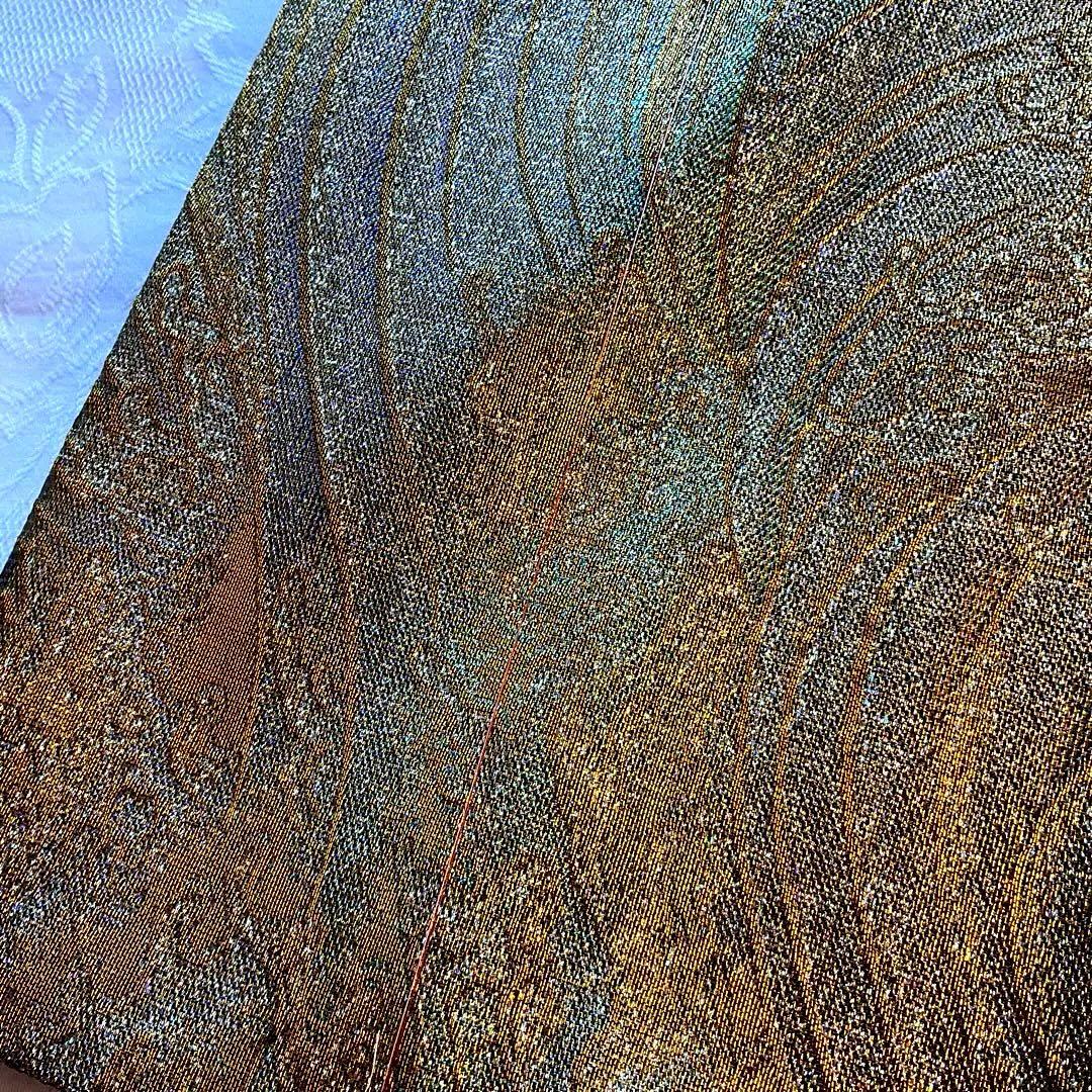 最高級　一点物　本金箔　創作工芸品　宝寿錦の　格調高い逸品　素晴らしい　袋帯