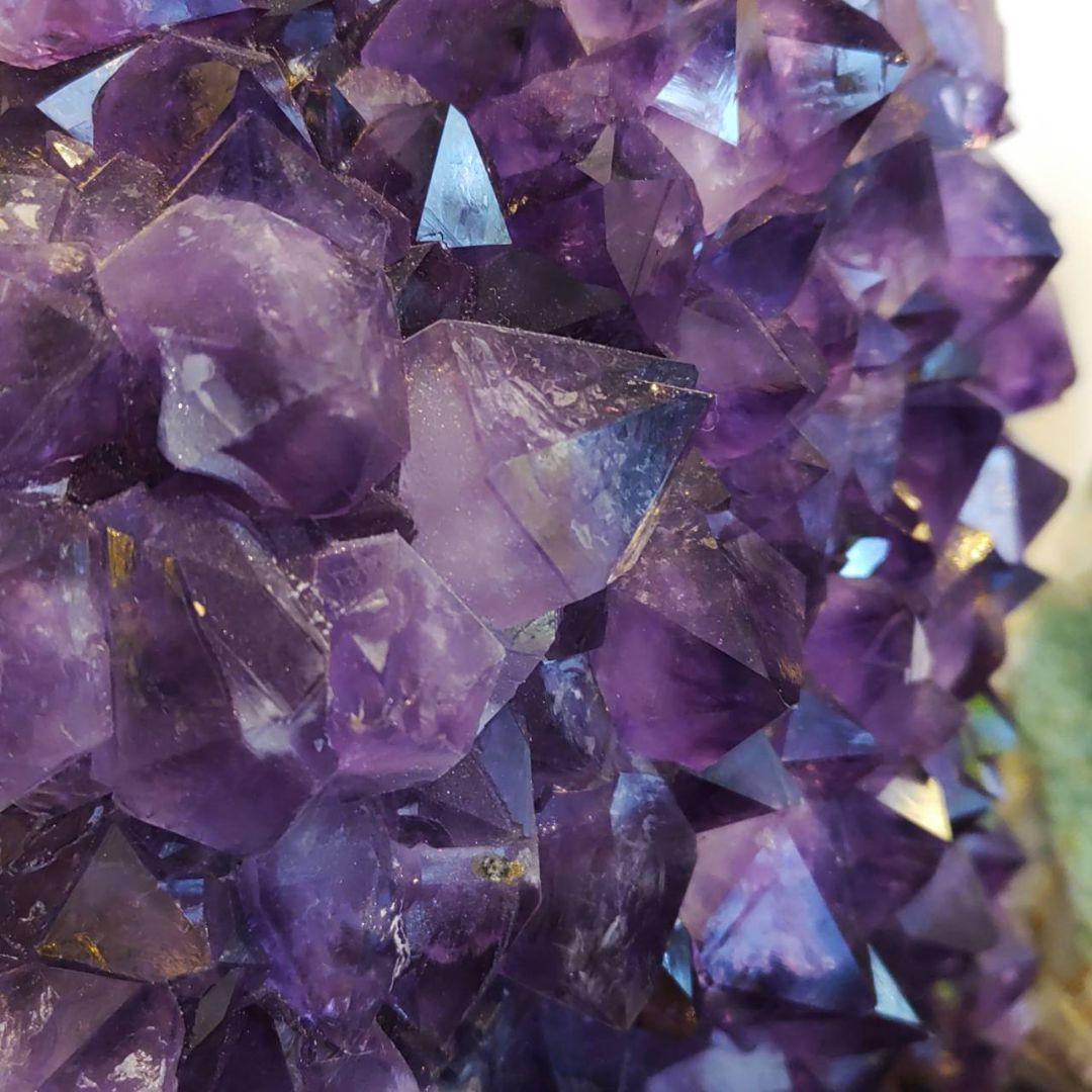 台座付き美結晶☆天然石アメジストクラスター原石パワーストーン鉱物4.2kg紫水晶
