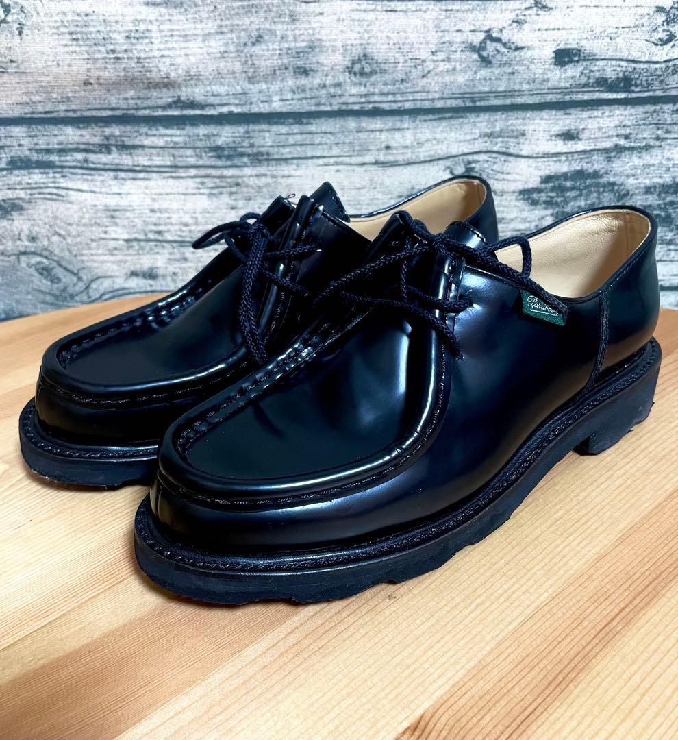 Paraboot MICHAEL ガラスレザー ブラック 4(24cm)ほぼ新品