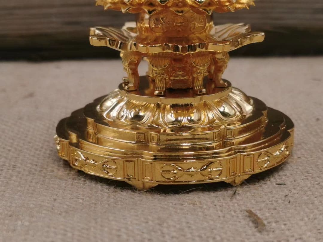 【修縁堂】仏教工芸品 精密彫刻 メッキ 虚空蔵菩薩 虚空蔵 仏像 古美術品