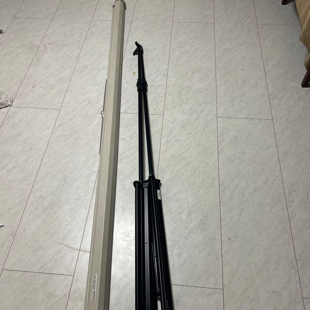 美品キクチ120インチSBV-120HD-190PROG サンワサプライ三脚２個
