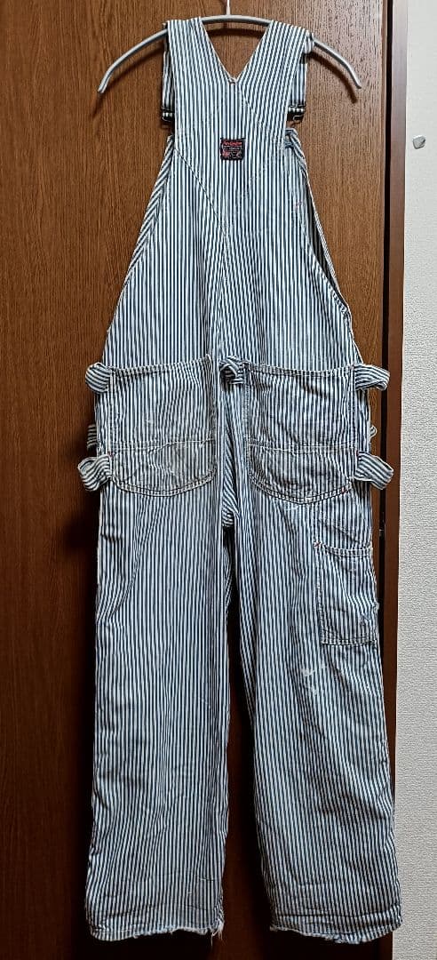 50s-60s BURLINGTON  ヒッコリー エプロンオーバーオール
