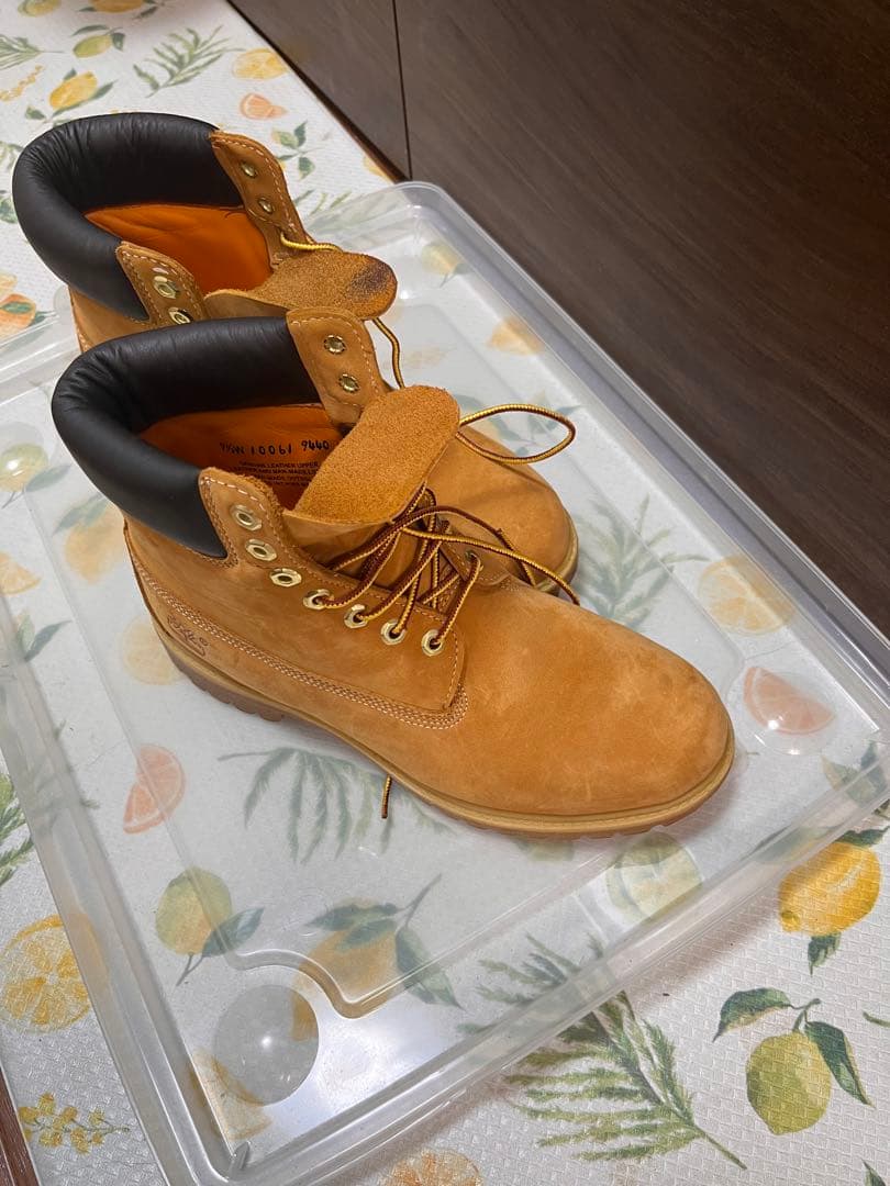 Timberland ベージュレザー ブーツ 9 1/2