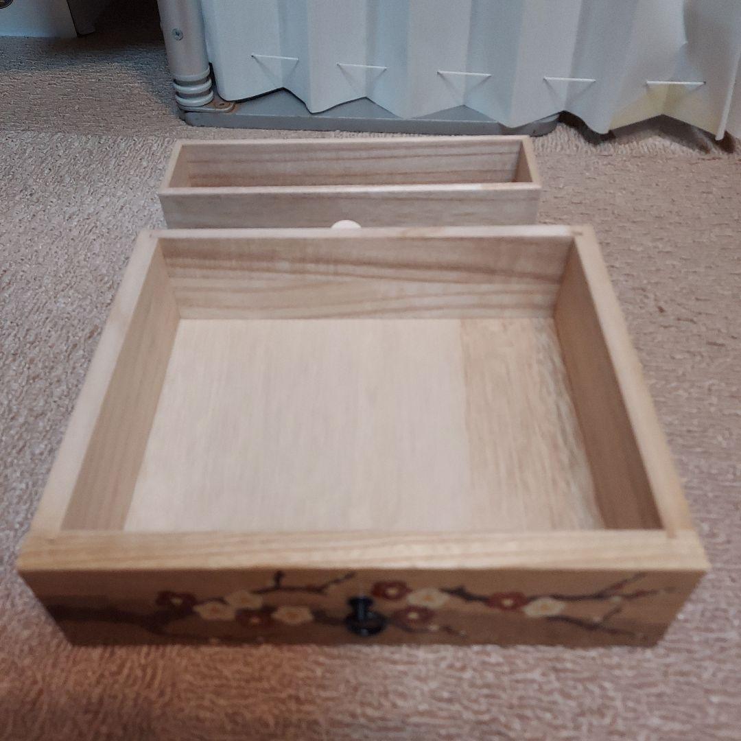 新品未使用　浜松屋　箱根寄木細工　引き出し　伝統工芸品　箱根けんどんタンス