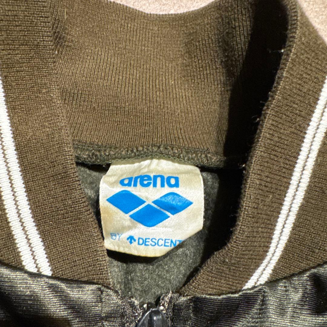 Arena 上下セットアップ　ジャージ　カーキ　白　ビンテージ 90s S