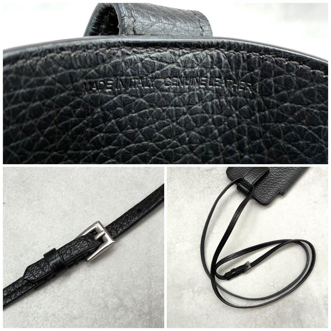 ✨極美品✨メゾンマルジェラ フォンポーチ スマホホルダー レザー ブラック