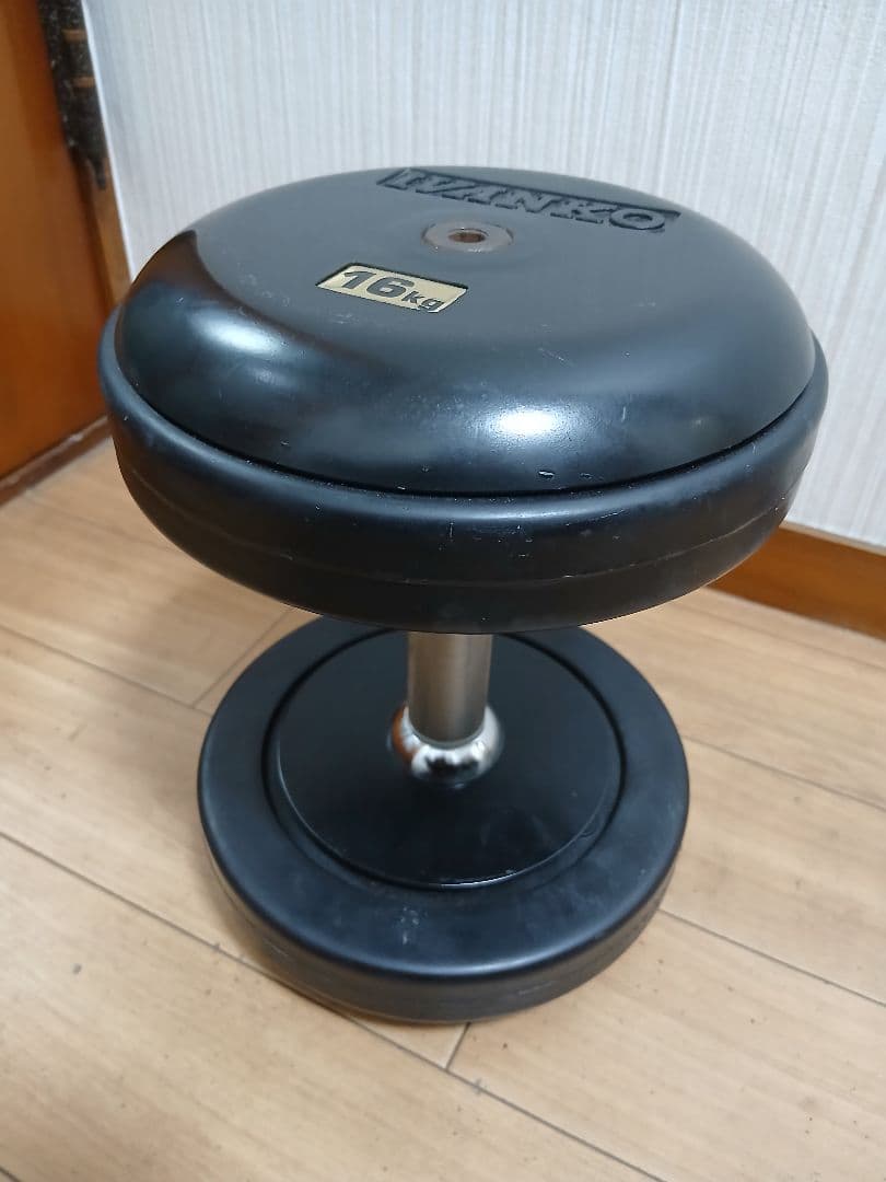 ①IVANKO(イヴァンコ) SDKR ダンベル(ラバー) 16kg x 1個