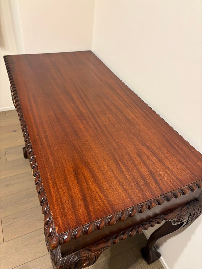 ヴィンテージ　マホガニー材　デスク