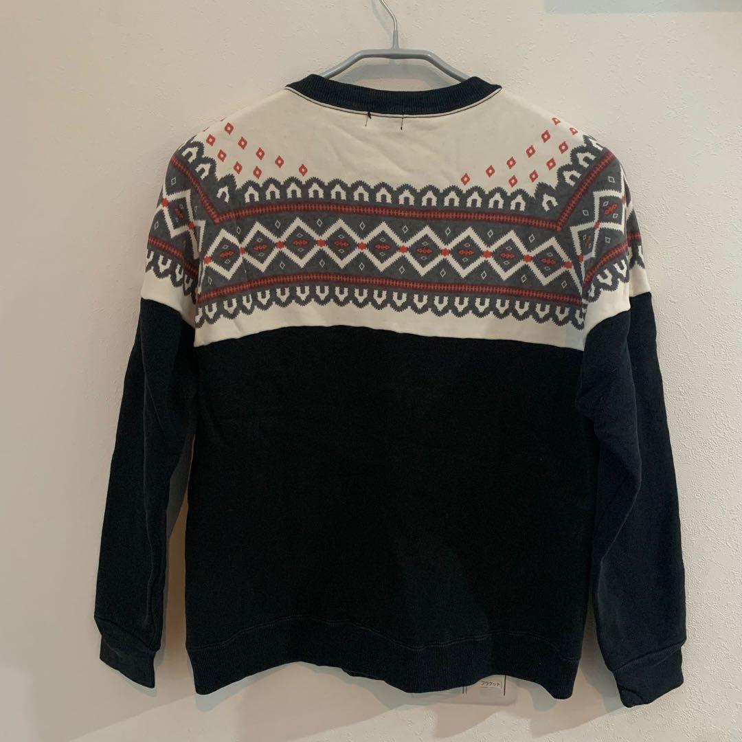 レア希少⭐︎WAREHOUSE ウエアハウス　雪柄フルジップスウェット　黒　40