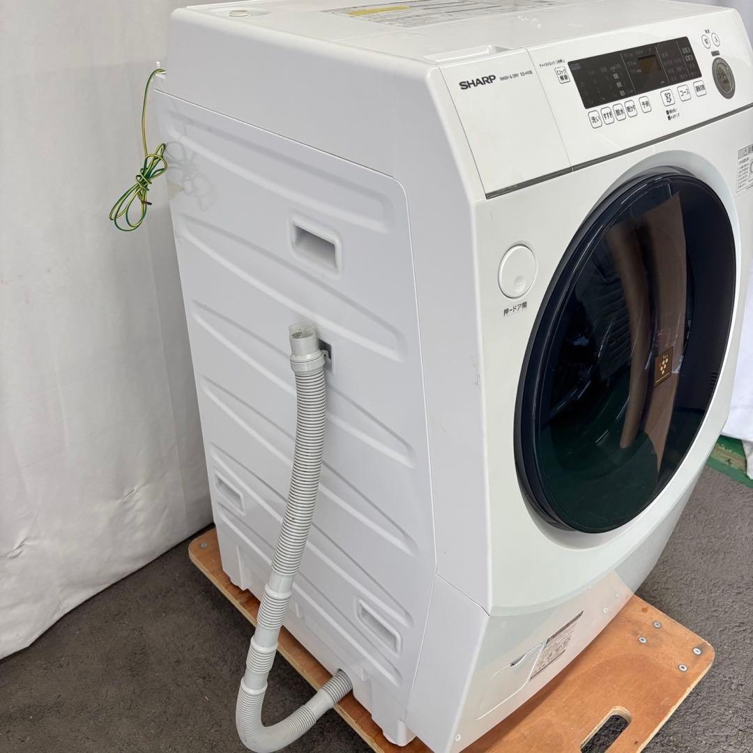 942⭕️ドラム式洗濯機　SHARP　10キロ　右開　中古　安い　綺麗　設置無料