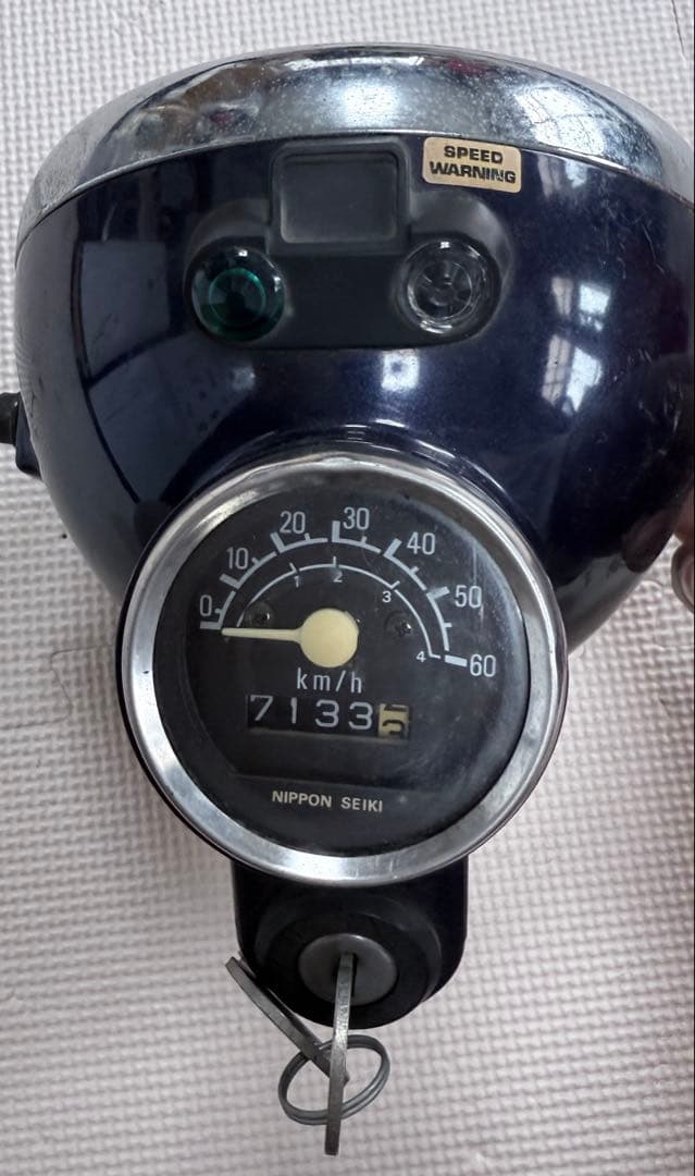 HONDA モンキー ヘッドライト 鍵+メーター付 青系