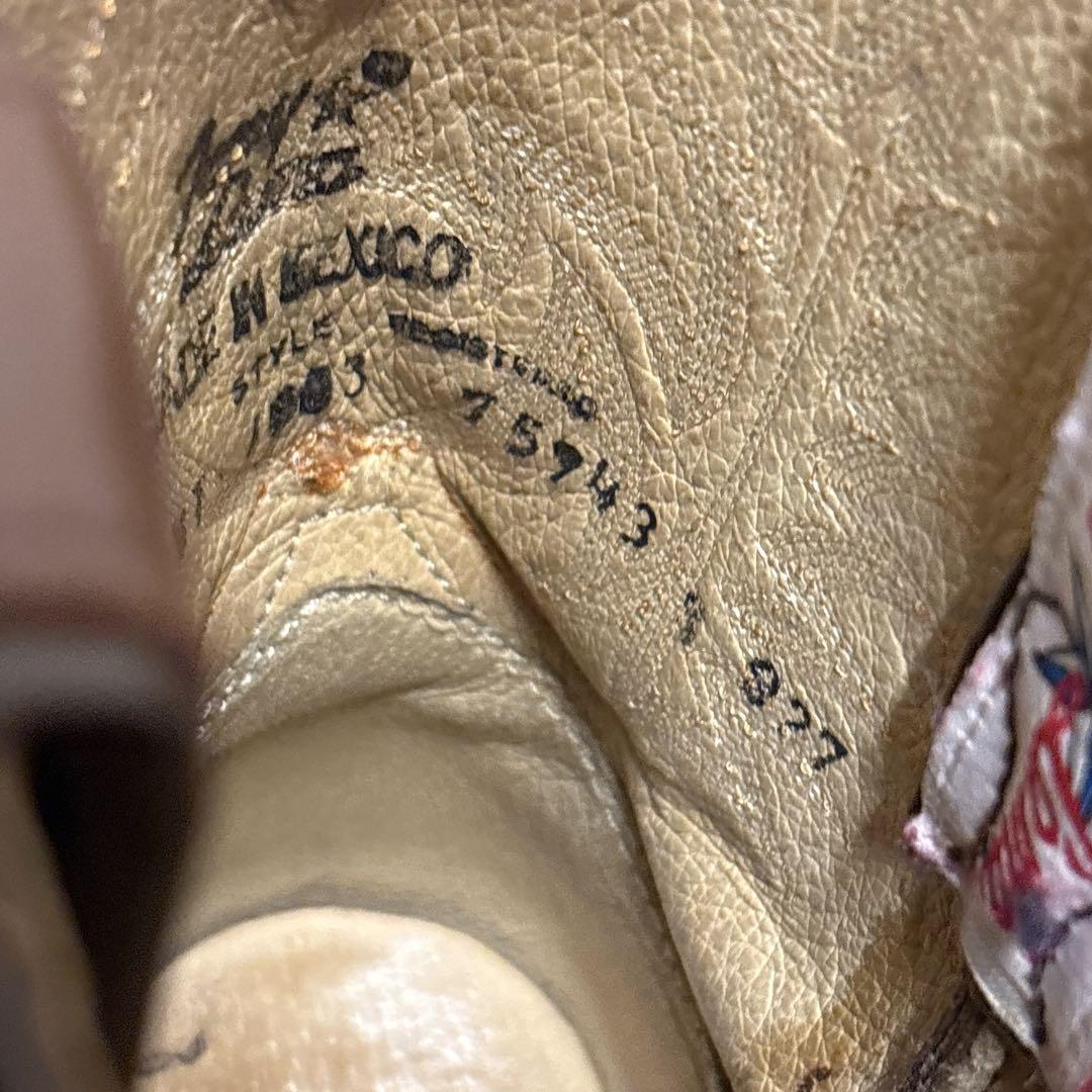 希少 Tony Lama ウエスタンブーツ 刺繍 リザードトゥ Y2K 25EE