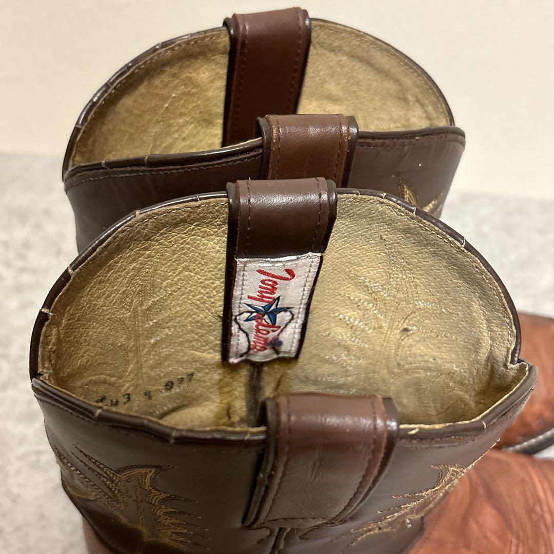 希少 Tony Lama ウエスタンブーツ 刺繍 リザードトゥ Y2K 25EE