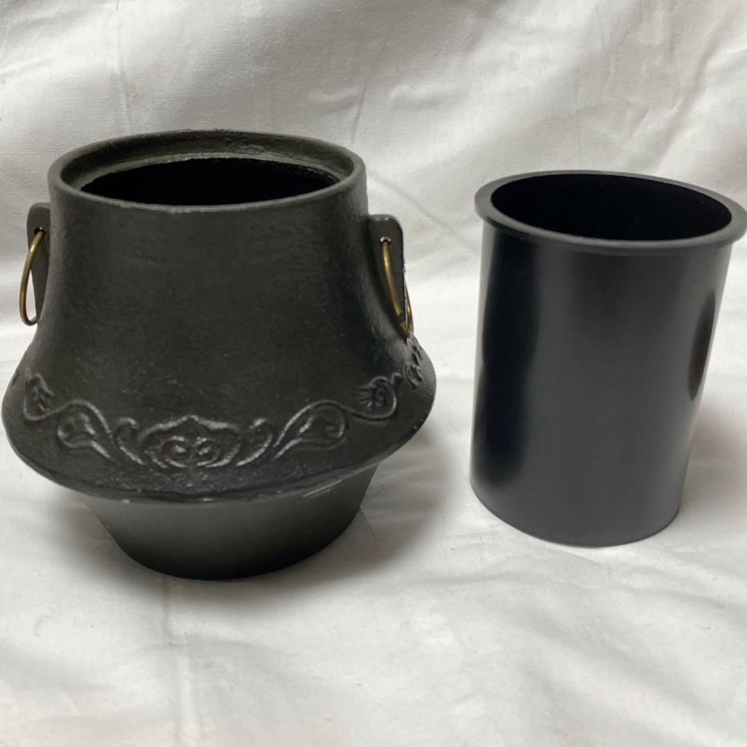 唐銅 鬼面風炉釜　コレクション用