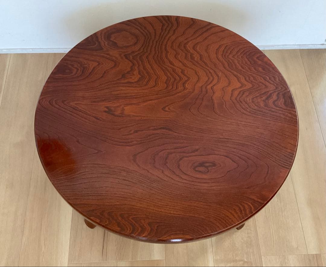 ちゃぶ台　丸ちゃぶ　折りたたみ　飾り台　古家具　古道具　径約75cm