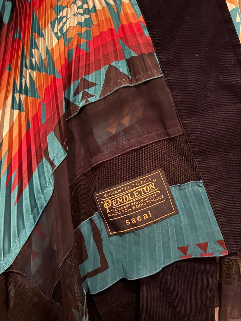 sacai × Pendleton アシンメリーキャミソール