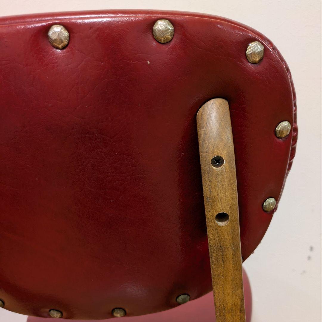 ダイニングチェア Pin Chair 鋲打ちレッドPin-RDレトロ北欧