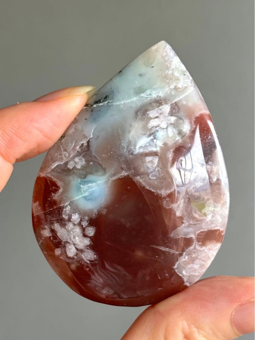 Ruby様　グリーン桜瑪瑙　ハート　雫