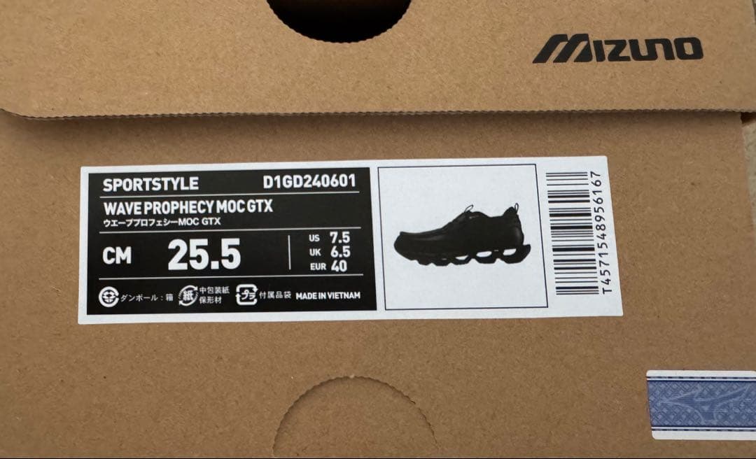 WAVE PROPHECY MOC GTX 25.5 黒 Mizuno
