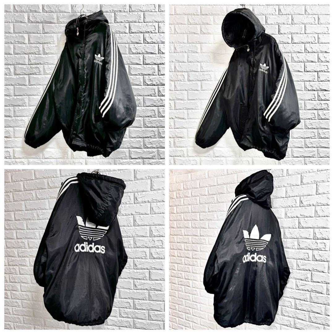 ◆背面刺繍BIGトレフォイルロゴ／中綿入り◆90sアディダス ナイロンジャケット