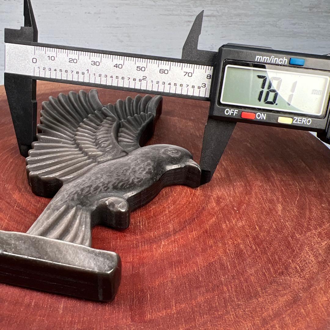 天然石　羽ばたく鳥　シルバーオブシディアン　14cm ミネラルタッグ付き