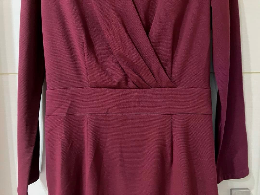 【美品】kay me カシュクール 13号 膝丈ワンピース 日本製 ワッフル