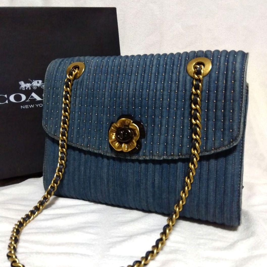 COACH パーカー ショルダーバッグ キルティング ティローズ 日本限定