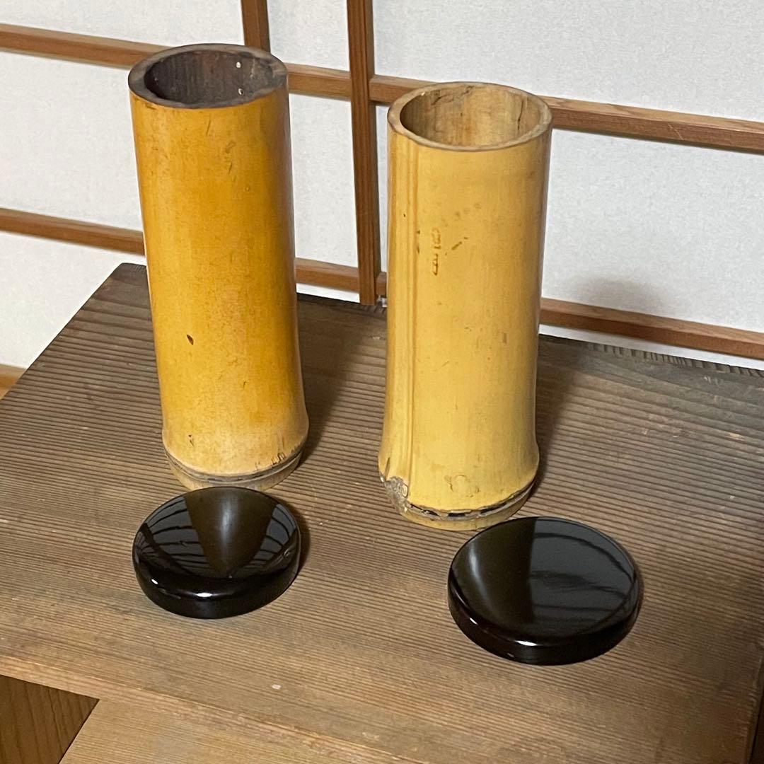 煙草盆　鳳凰　螺鈿　漆塗　タバコ盆　灰吹　昭和アンティーク　盆　青磁火入　竹灰吹