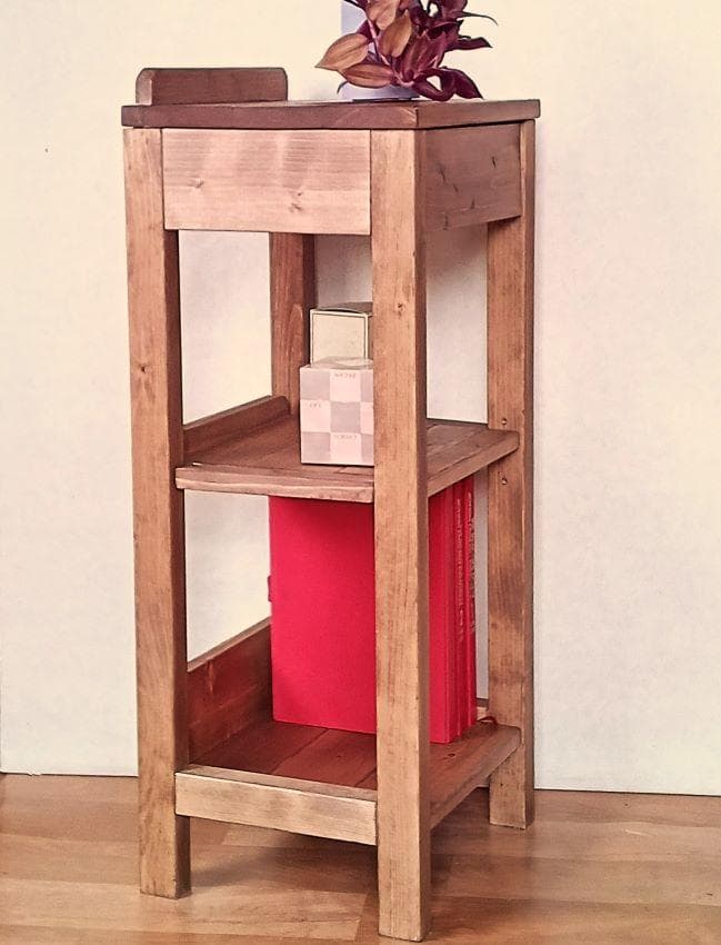 ハンドメイド！優しいお色の総無垢材フラワースタンド、電話台、サイドテーブルです。