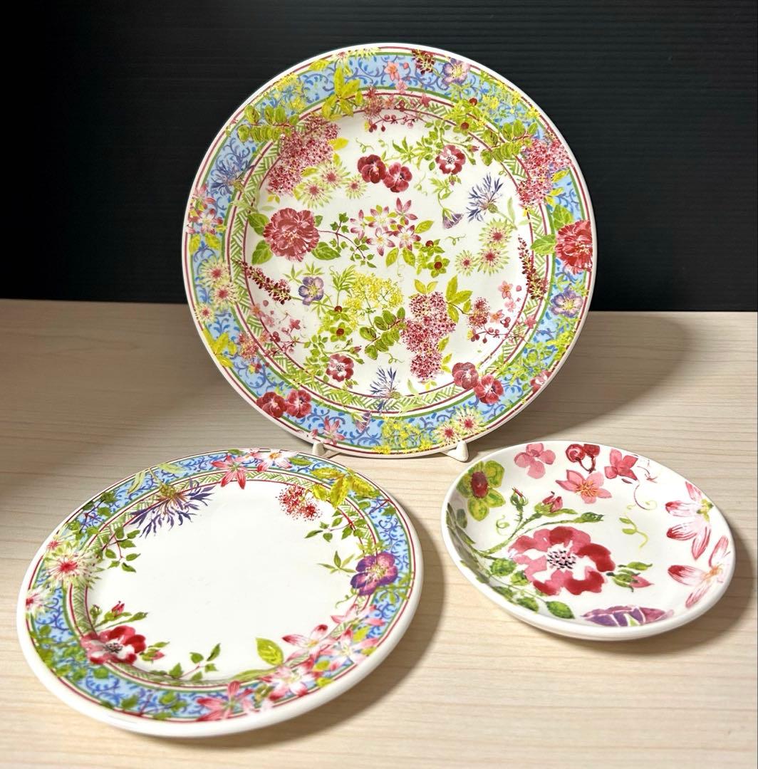 ※未使用美品　GIEN ジアン　ミルフルール　プレート 3点セット