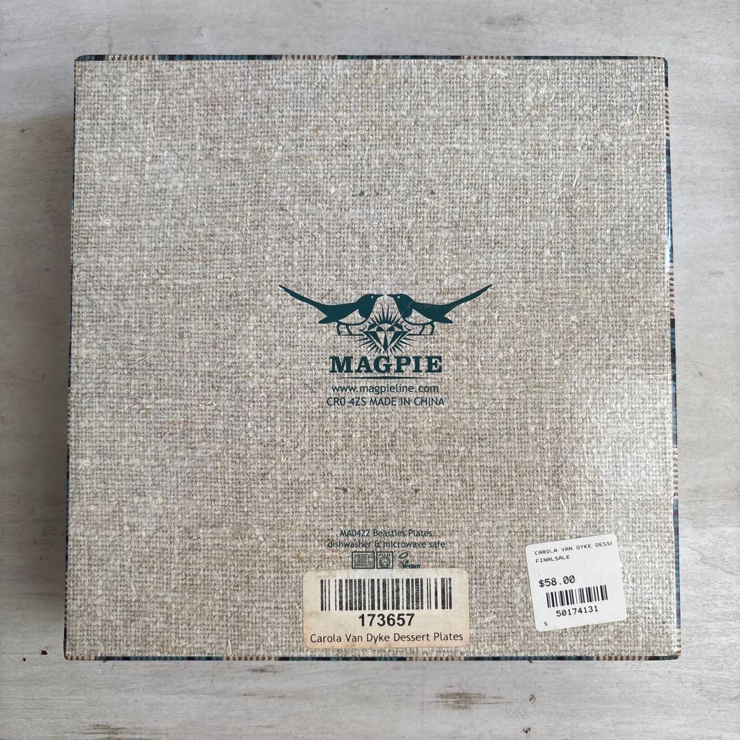 キャロラ・ヴァン・ダイク　ビースティーズ プレート4枚セット Magpie