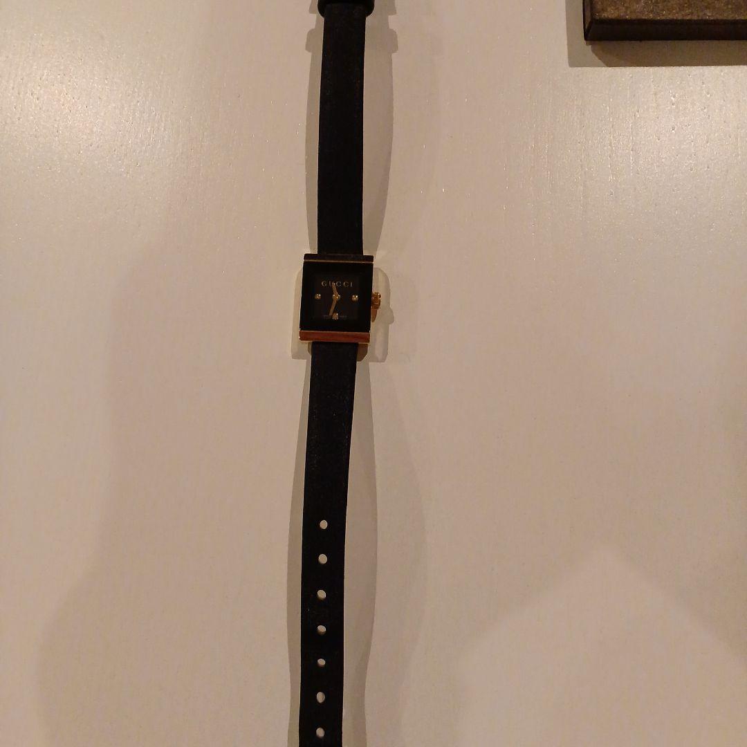 sunsetM様　GUCCI レディース ブラックレザー18金クォーツ時計