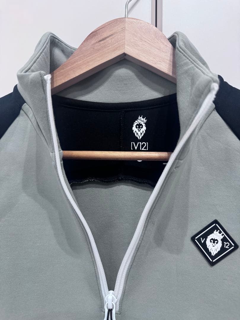 V12 ハーフジップ ゴルフジャケット グレー/ブラック