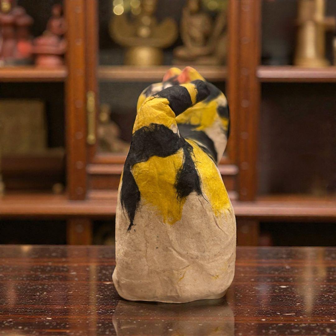 1972年栃木県廃絶郷土玩具 「やはた工房」五十嵐豊 の虎の張子（烏山和紙）民藝