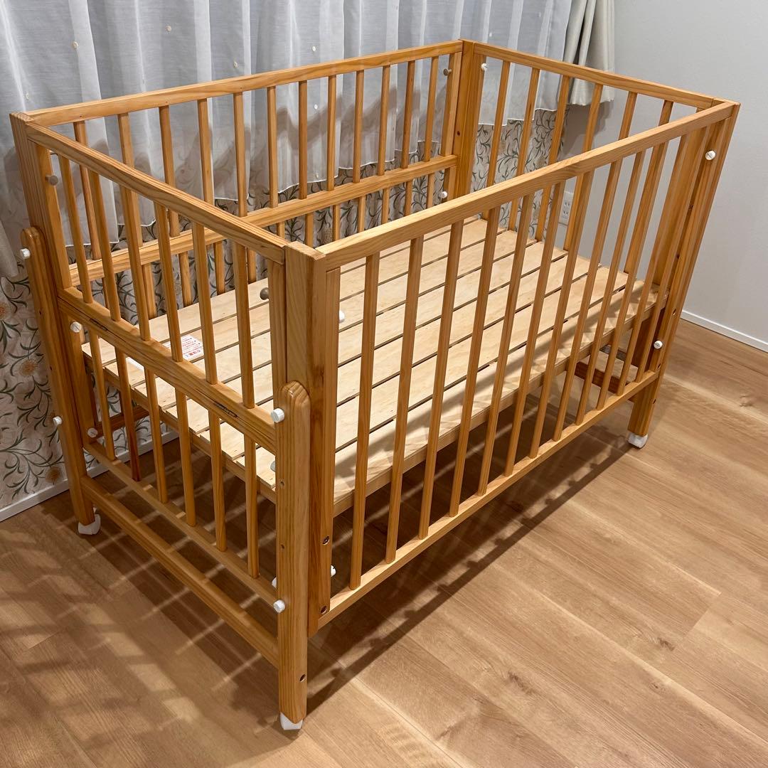 【美品】大和屋 YamatoyaトールWオープンベビーベッド レギュラーサイズ