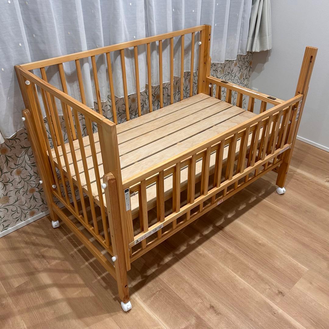 【美品】大和屋 YamatoyaトールWオープンベビーベッド レギュラーサイズ