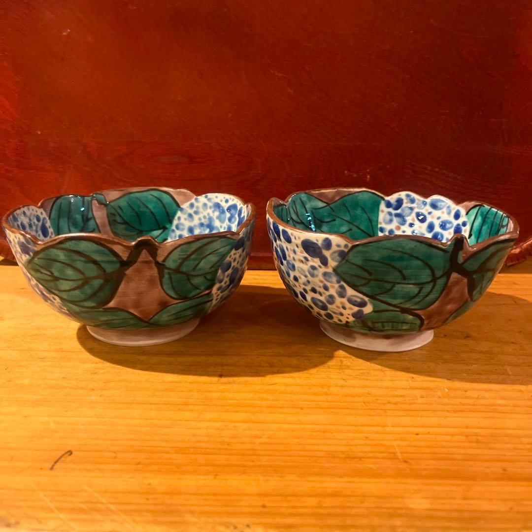 正木春蔵 紫陽花文鉢10客 共箱無し