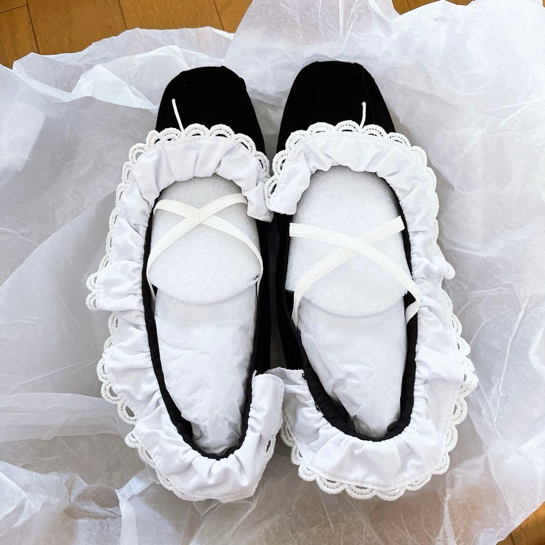 B. LACE BALLERINAS ビビィフラットバレエシューズ
