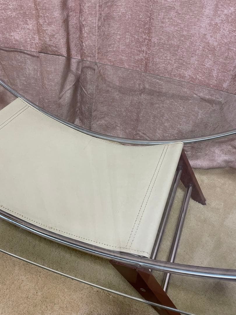 ミッドセンチュリー　スペースエイジ　ローテーブル　ガラステーブル　レトロ　昭和