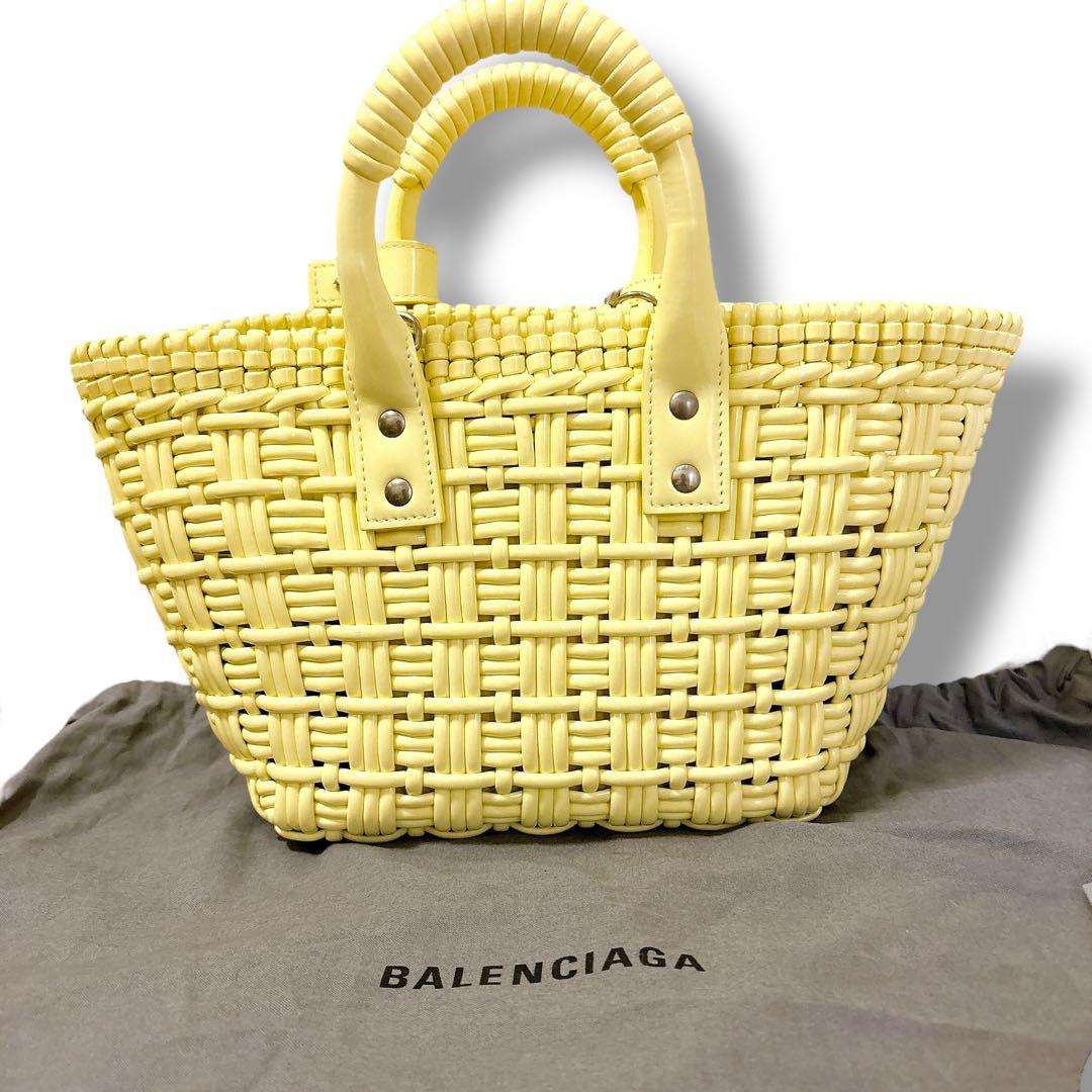 美品 BALENCIAGA バレンシアガ ビストロXS カゴバッグ ハンドバッグ