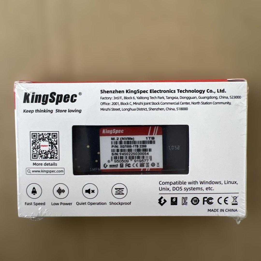 310 KingSpec XG7000 1TB SSD 未開封