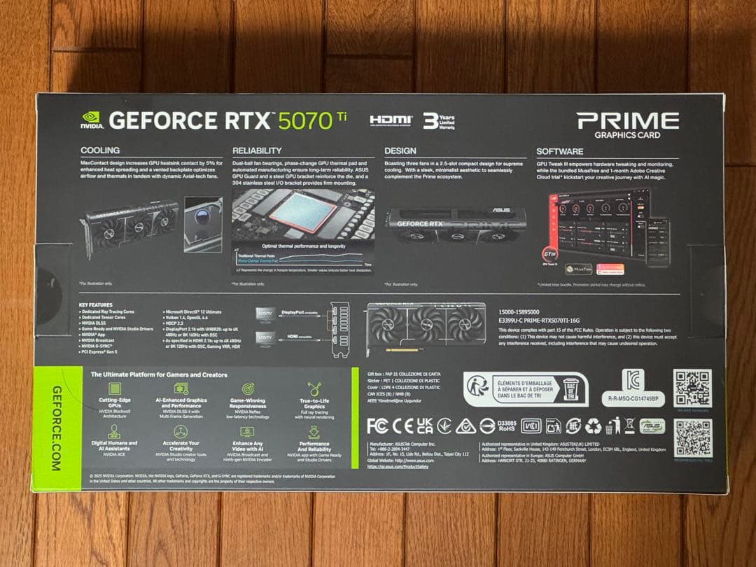 RTX 5070Ti PRIME-RTX5070TI-16G(未開封)