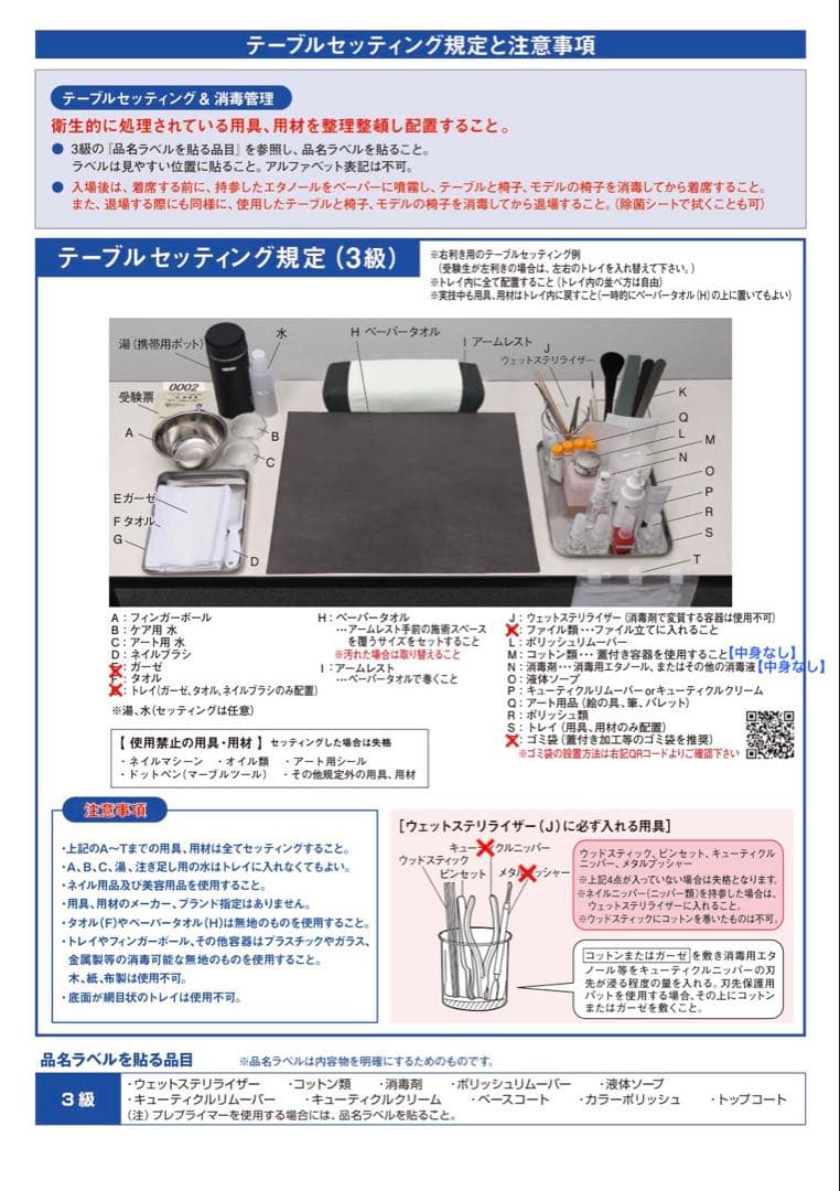 【バック付き】ネイル検定道具セット