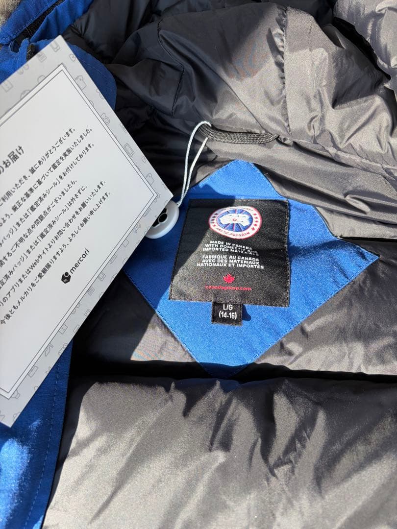 ごりけんTee Shyne着用 カナダグース 青 短丈 安心鑑定済