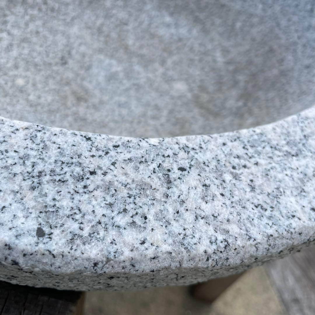 冬の餅つき 御影石 杵と臼 餅つき 石臼 鉢形 餅臼 本格派タイプ